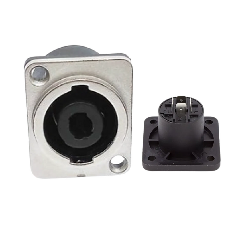 Terminal HEMBRA SPEAKON 4 POLOS METALICO