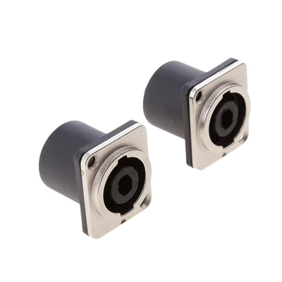 Terminal HEMBRA SPEAKON 4 POLOS METALICO