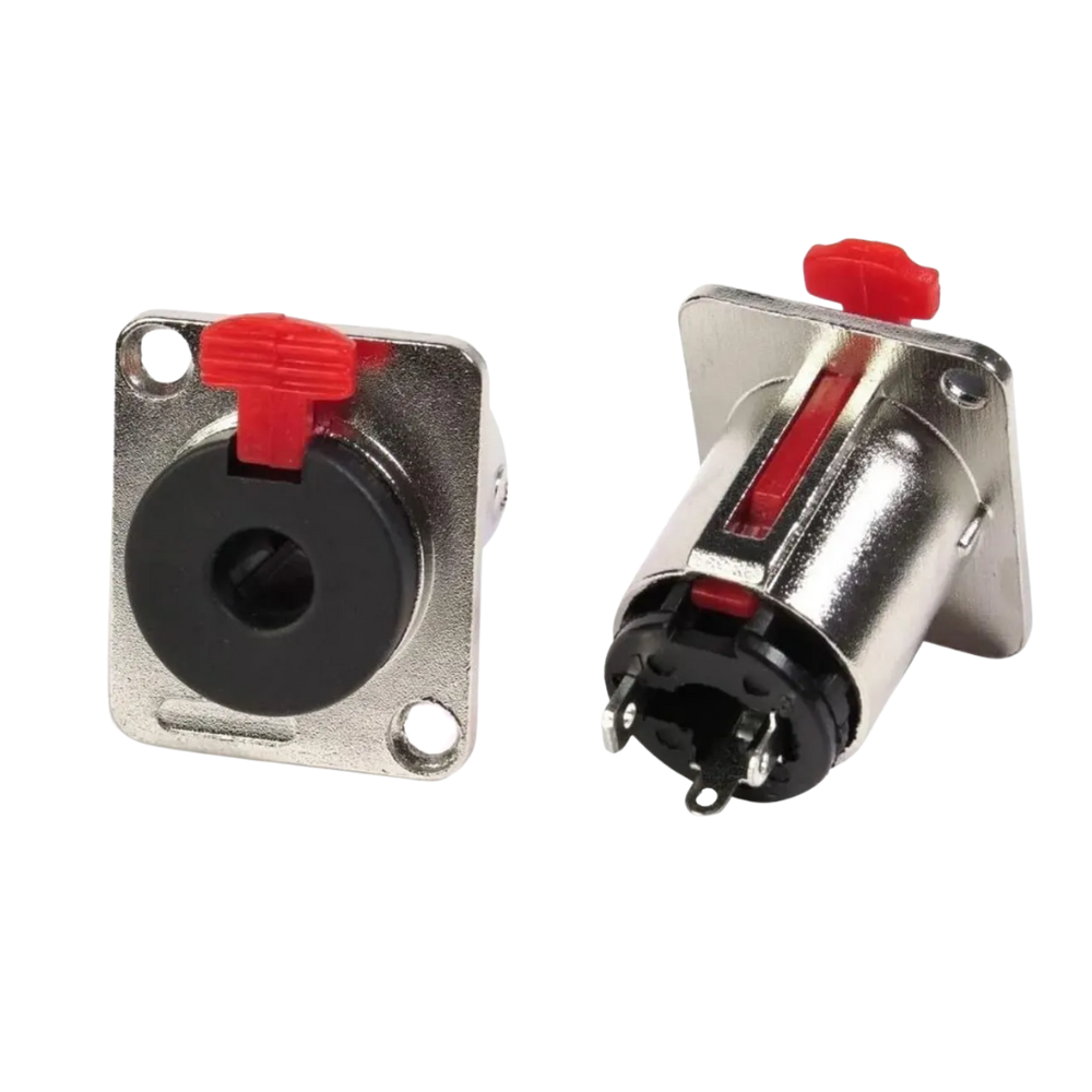 HEMBRA CHASIS 6.3mm STEREO CON SEGURO