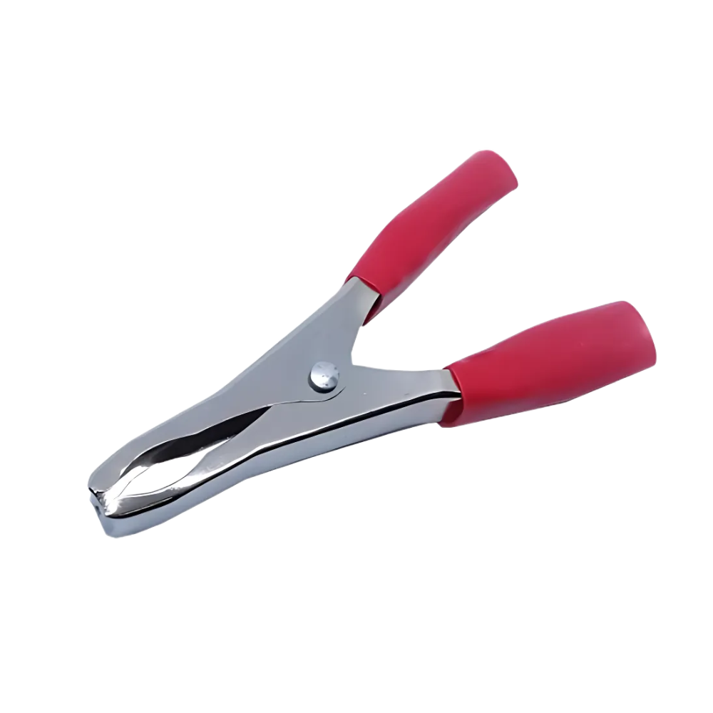 CLIP PARA BATERIA GRANDE 50AMP. ROJO