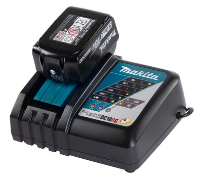 SET CARGADOR RAPIDO MAKITA 18V DC18RC + BATERIA DE 3.0 A