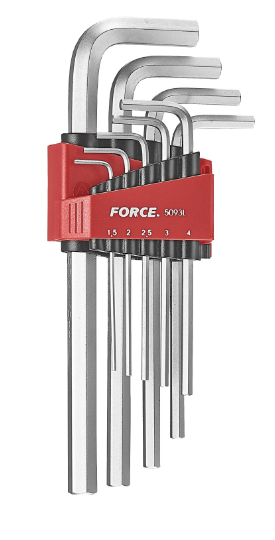 Set de llaves Allen largas punta bola 9 piezas Force