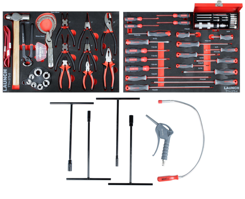 Carro de herramientas 375 Piezas, LAUNCH TTH-375