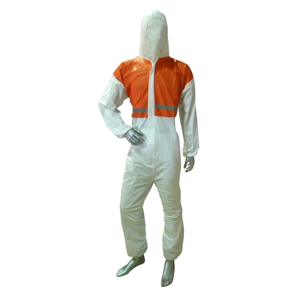 Buzo desechable con chaleco reflectante