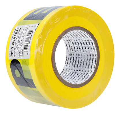 CINTA "PRECAUCION" TRUPER PLAST. ROLLO 304 MT. # CIDE-301( BAN-PRE1000) (12583)