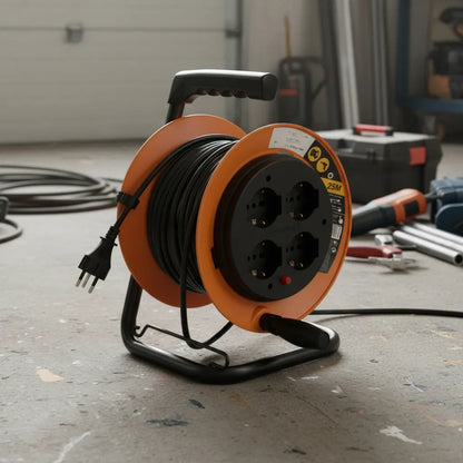 Carrete Estacionario 4 Tomas Cable 0,75mm