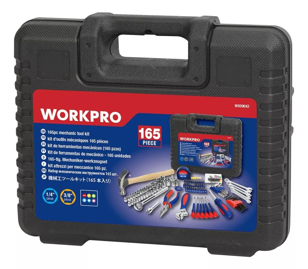 Set de herramientas 165 piezas Workpro