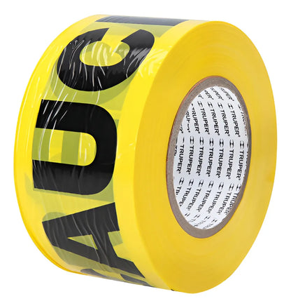 CINTA "PRECAUCION" TRUPER PLAST. ROLLO 304 MT. # CIDE-301( BAN-PRE1000) (12583)