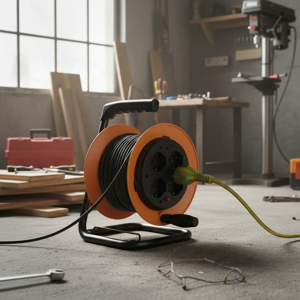 Carrete Estacionario 4 Tomas Cable 0,75mm