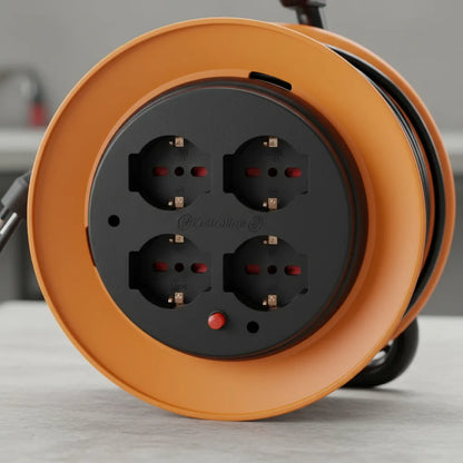 Carrete Estacionario 4 Tomas Cable 0,75mm