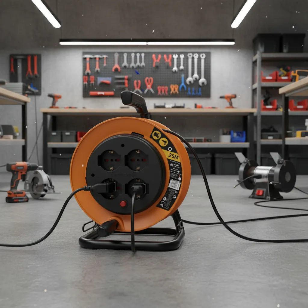 Carrete Estacionario 4 Tomas Cable 0,75mm