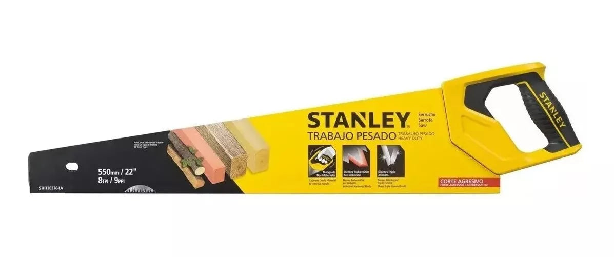 Serrucho 22" para trabajo pesado Stanley