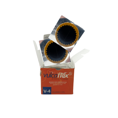 Parches redondos V (Naranja y Negro) VULCAFLEX