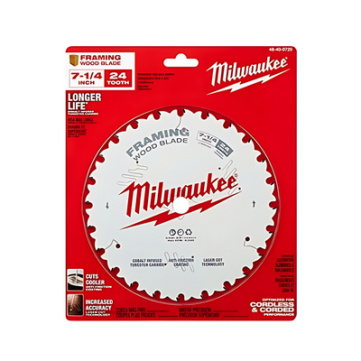Disco sierra circular 7-1/4 de 24 dientes Milwaukee