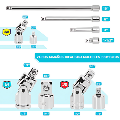 Set de juntas de extensión 10 piezas Duratech