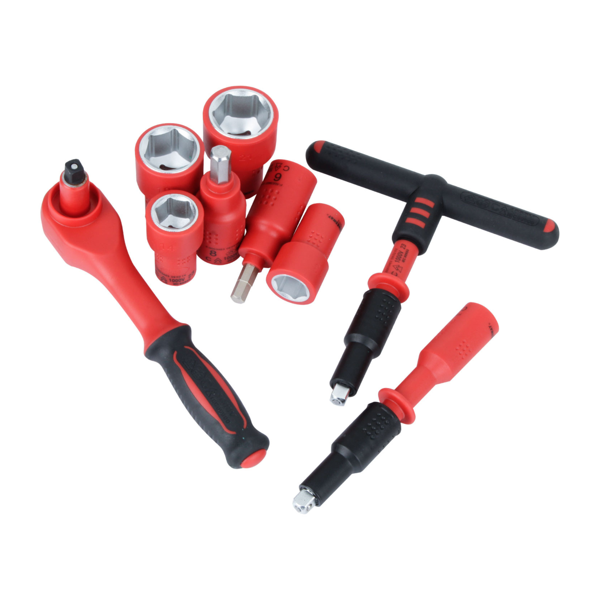 bandeja 36 dados aislados 1/4"y 3/8"1000v (S03V3136SV) JONNESWAY