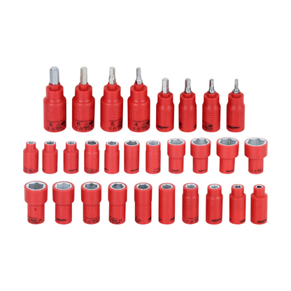 bandeja 36 dados aislados 1/4"y 3/8"1000v (S03V3136SV) JONNESWAY
