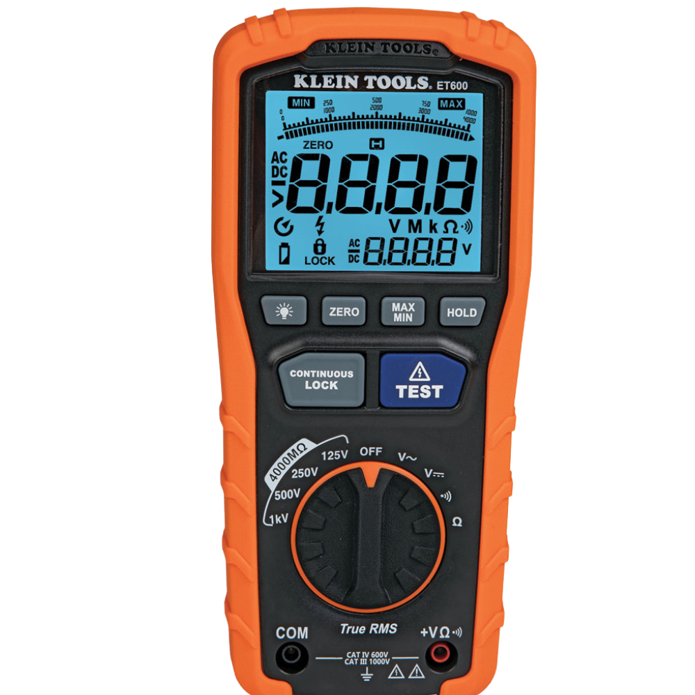 medidor aislacion megohmetro 1000 kva (ET-600) KLEIN TOOLS