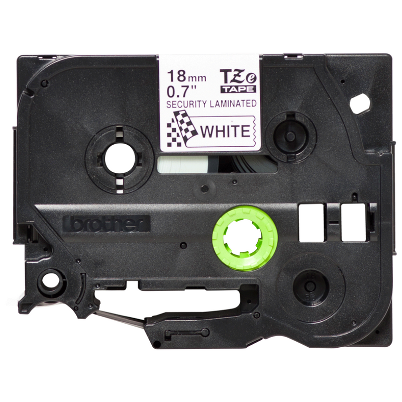Cinta laminada de seguridad fondo blanco (TZeSE4) BROTHER