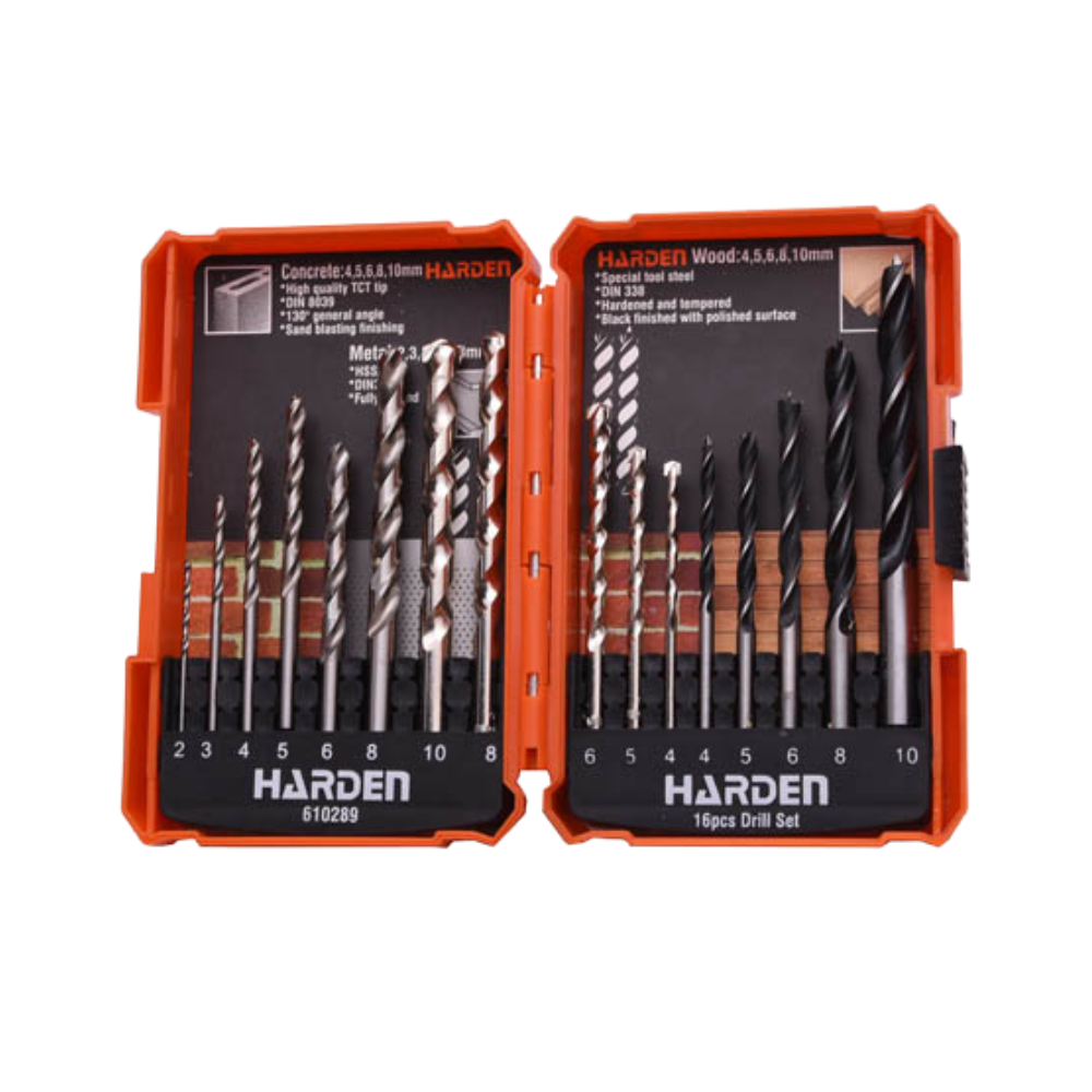 Set de brocas 16 piezas HARDEN