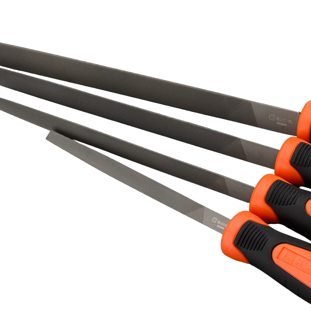 Lima triangular 10" con mango de fibra Harden