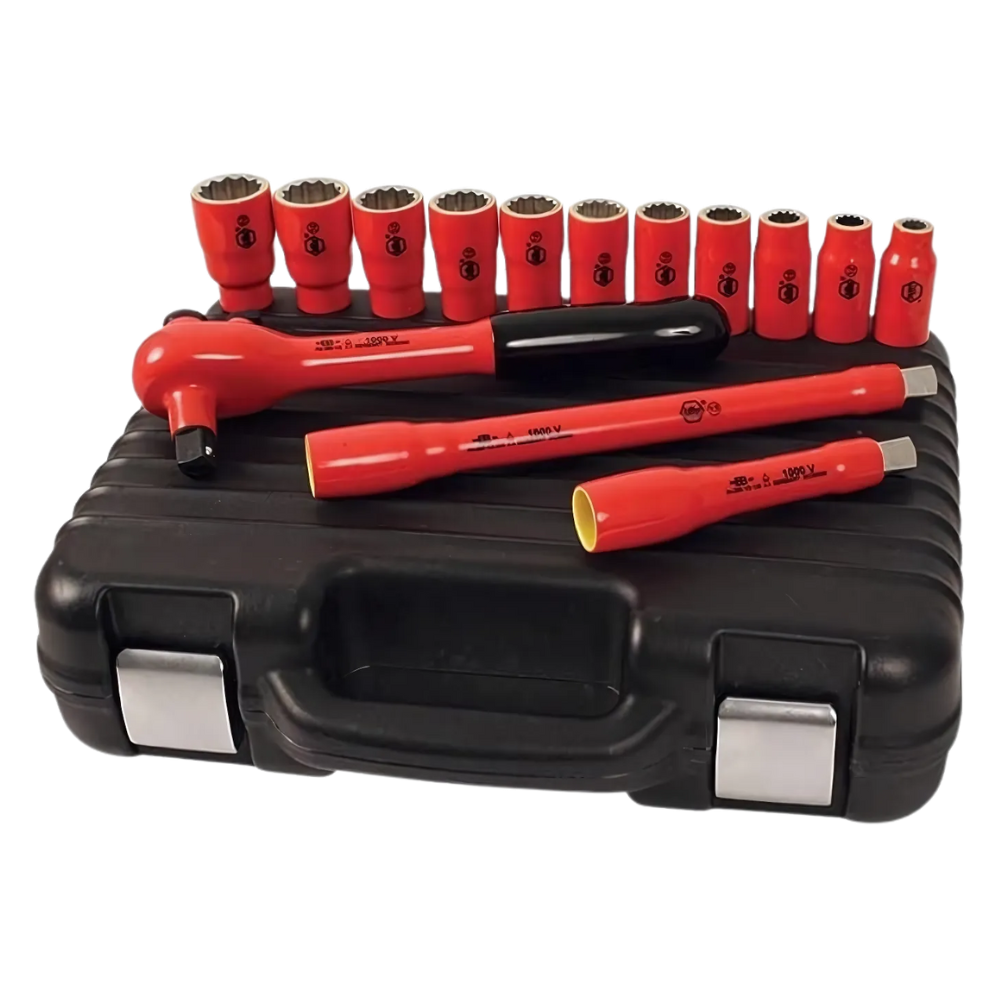 Juego de dados aislado Chicharra C/Ext y Dados 1/2" en Pulgadas WIHA