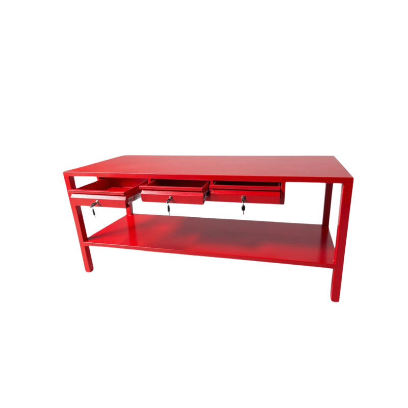Mesa de trabajo metálica 3 cajones