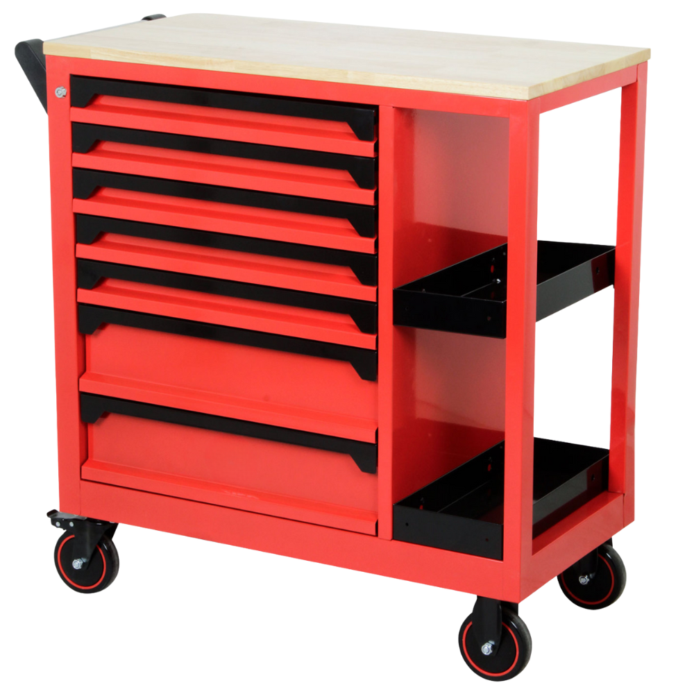 CARRO S/ HERRAMIENTAS 7 CAJONES CON BASE DE MADERA (CH7C)
