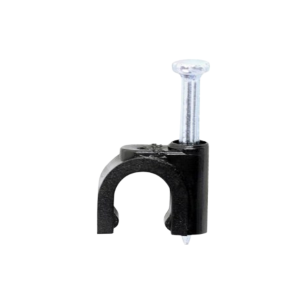 GRAMPA PLASTICA NEGRA C/CLAVO 8mm BOLSA 100UNID.