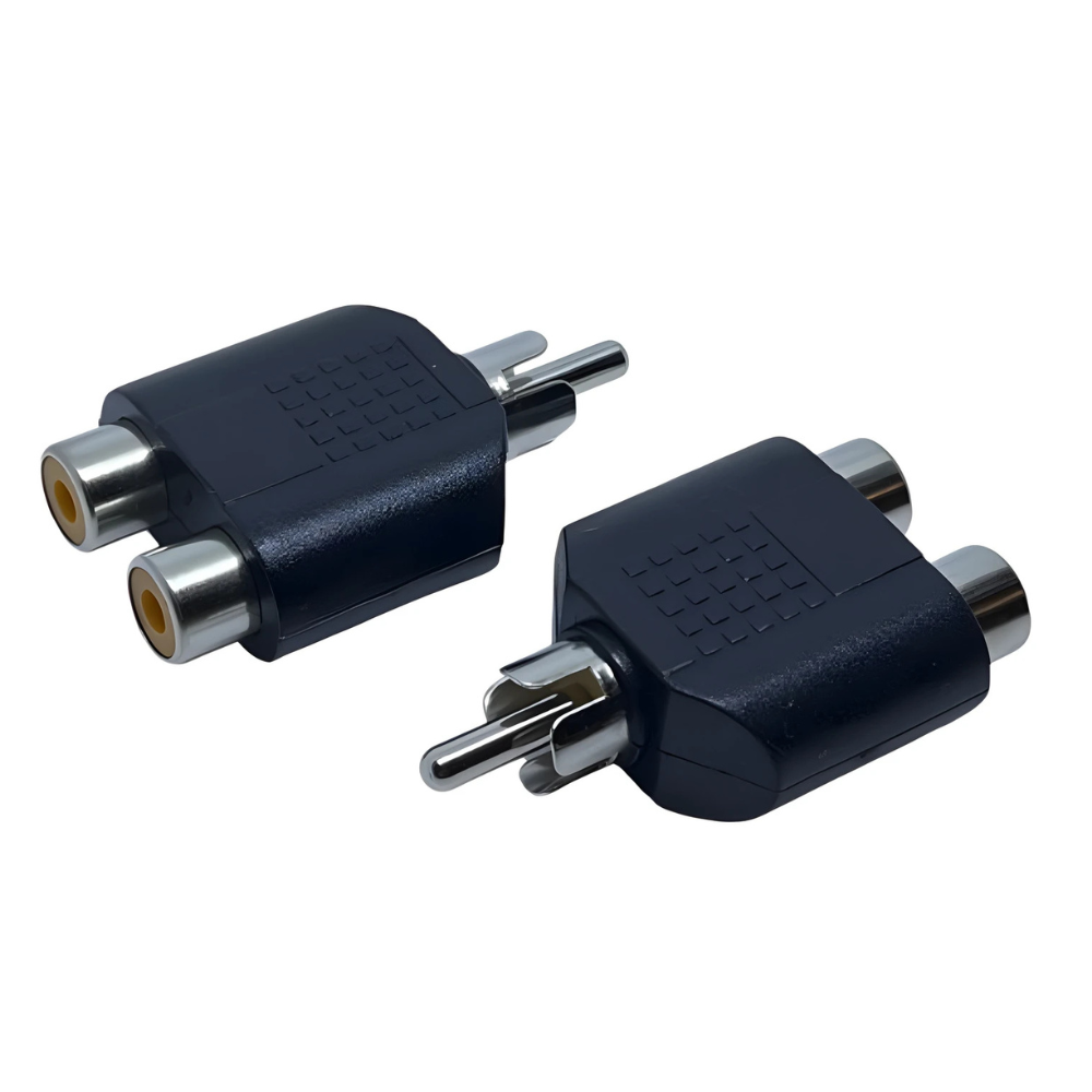 ADAPTADOR PLUG RCA A 2 JACK RCA