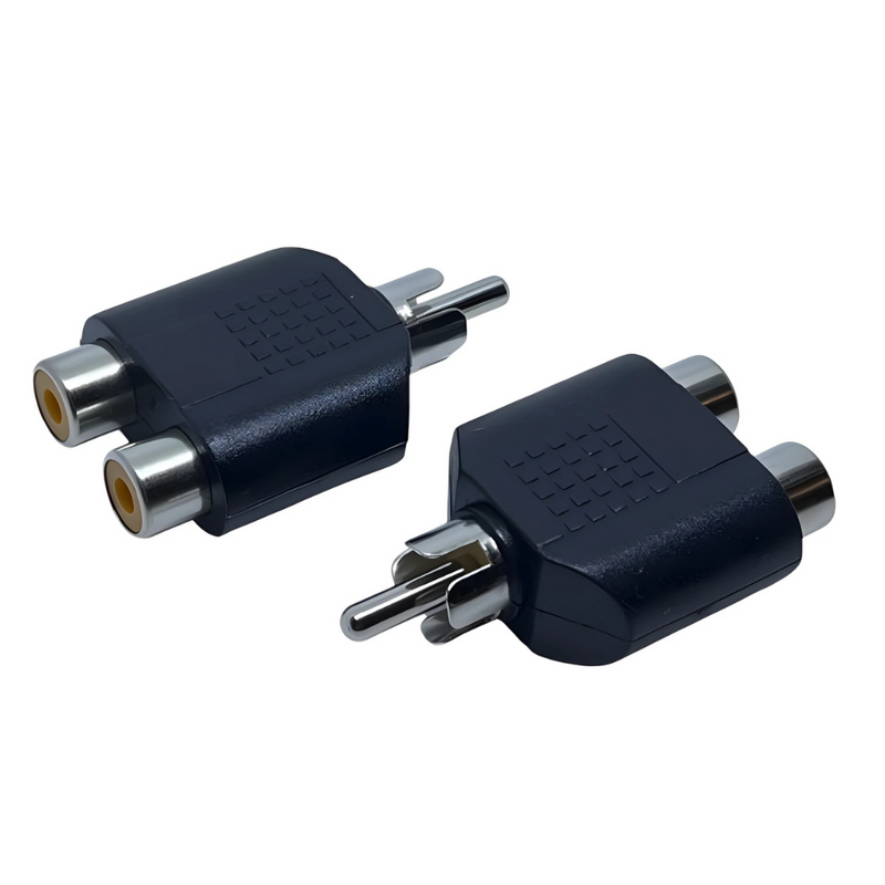 ADAPTADOR PLUG RCA A 2 JACK RCA