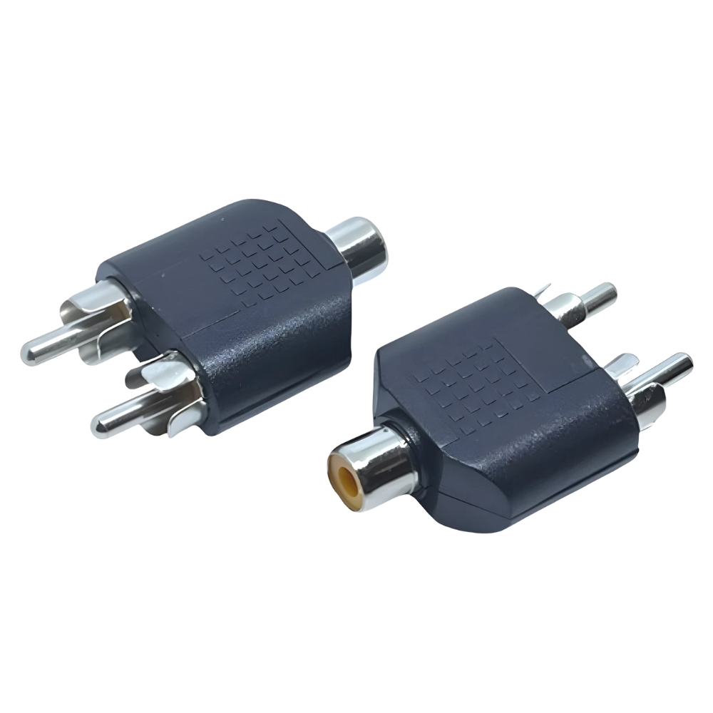 ADAPTADOR JACK RCA A 2 PLUG RCA