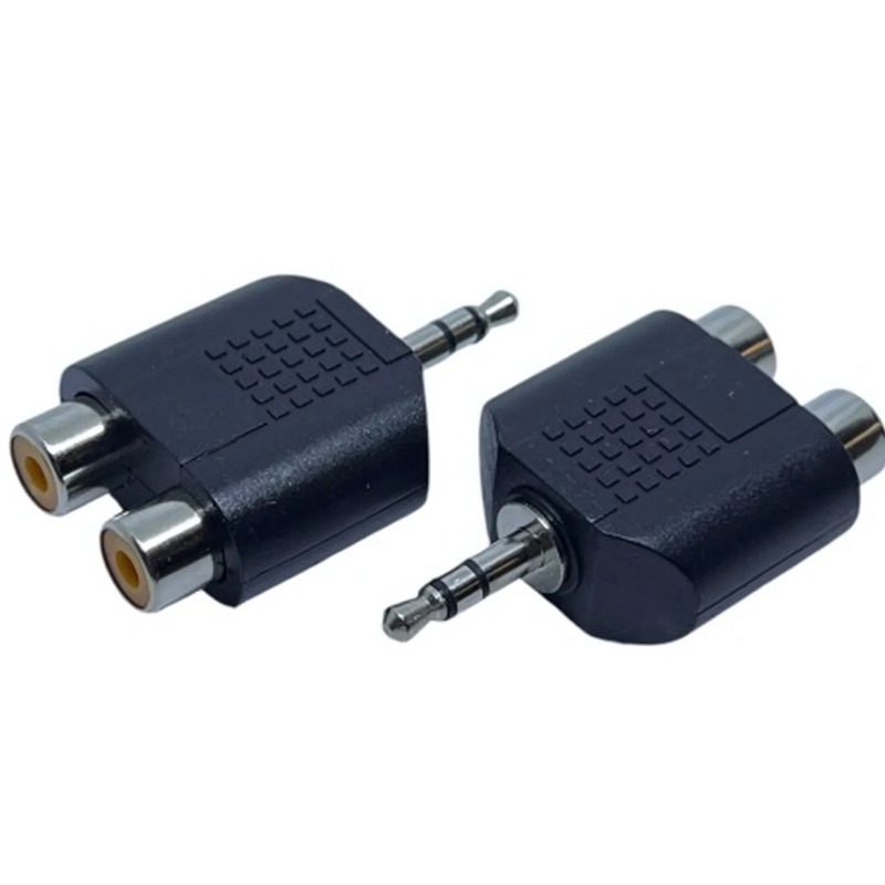 ADAPTADOR PLUG 3.5 ST A 2 JACK RCA