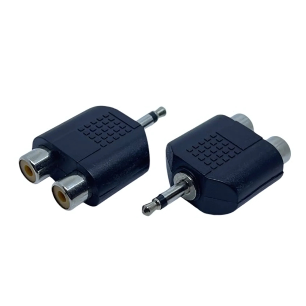 ADAPTADOR PLUG 3.5 MONO A 2 JACK RCA