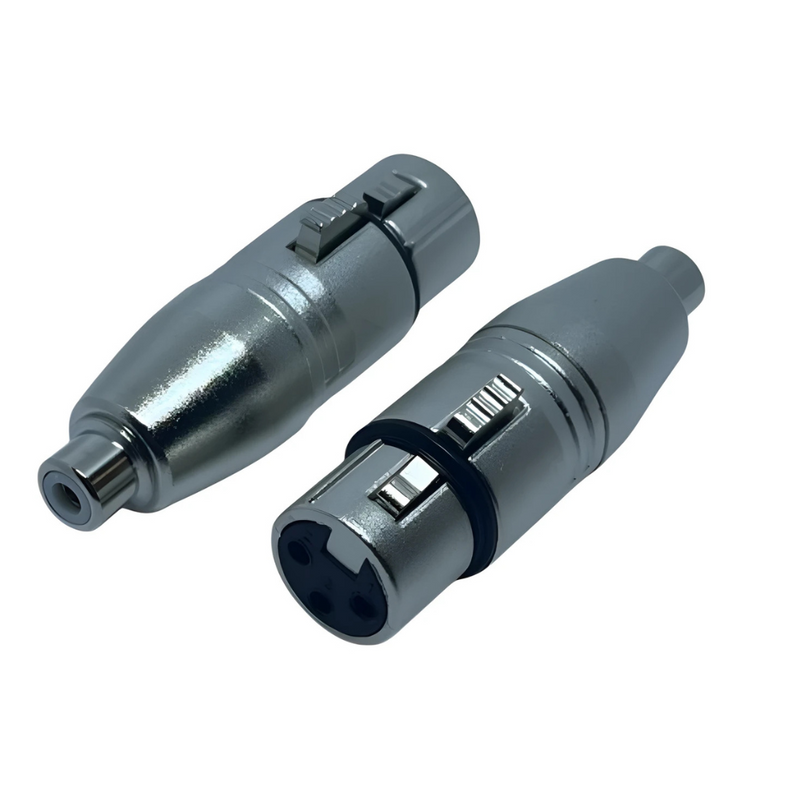 ADAPTADOR HEMBRA CANNON A HEMBRA RCA METALICO
