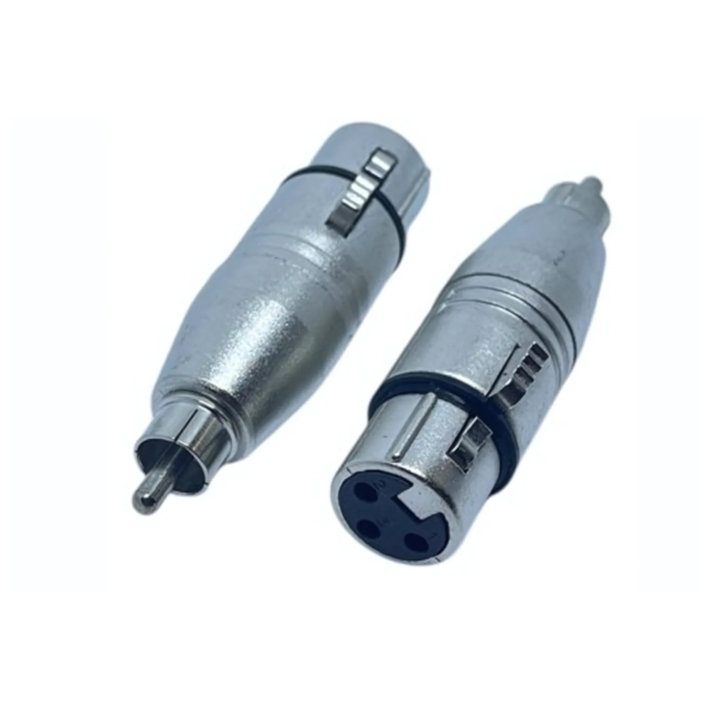 ADAPTADOR HEMBRA CANNON A PLUG RCA METALICO