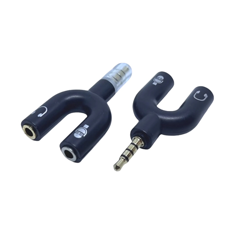 ADAPTADOR PLUG 35mm 4C A 2JACK 35mm AUDIF/MICROF
