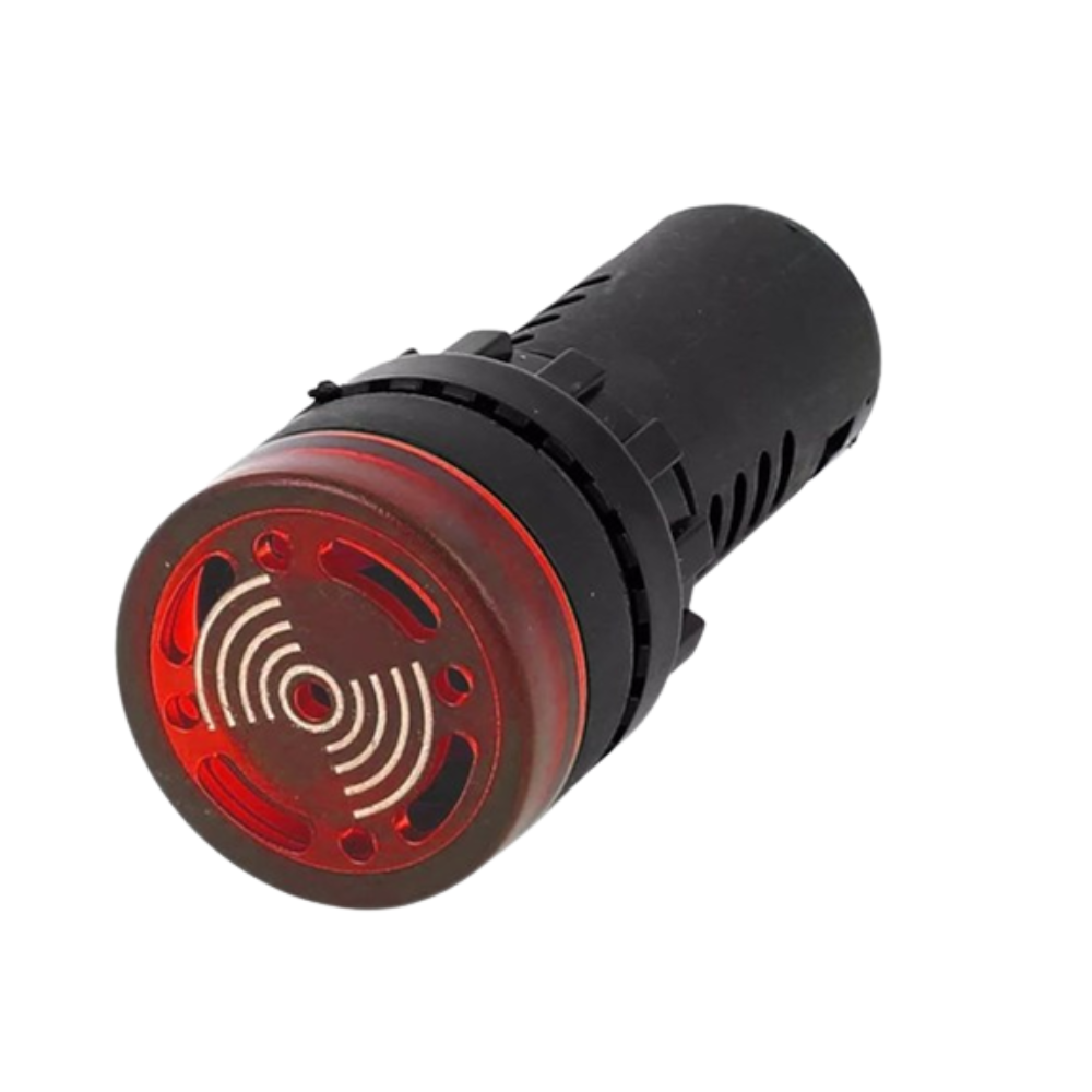 PILOTO INDICADOR ROJO 220VAC CON BUZZER 10uni