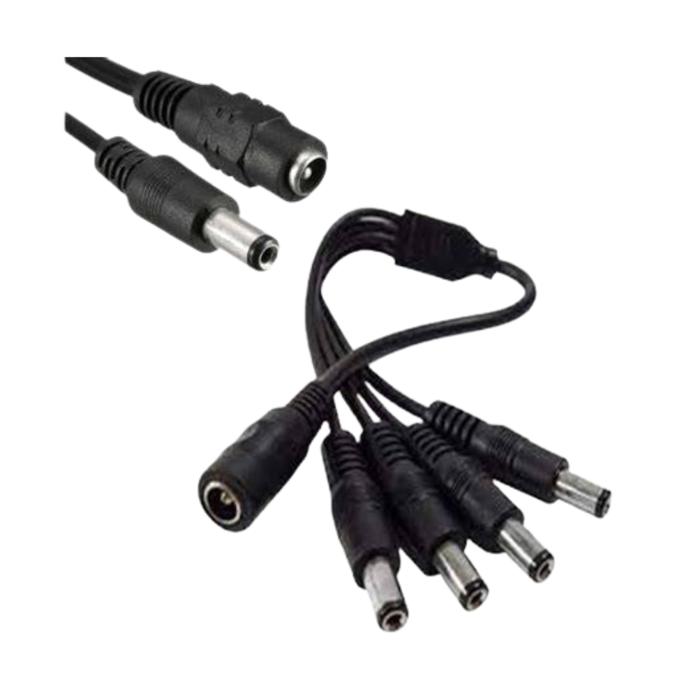 CABLE TIPO PULPO 1 JACK 2.5mm A 4 PLUG DC 2.5X5.5mm