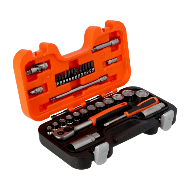 Juego de Dados y Puntas con Chicharra BAHCO 34 Pzs S330AF