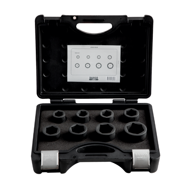 Juego de Dados de impacto Fosfatados 8 pzs BAHCO