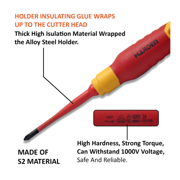 Set de herramientas aisladas 8 piezas 1000V VDE HARDEN