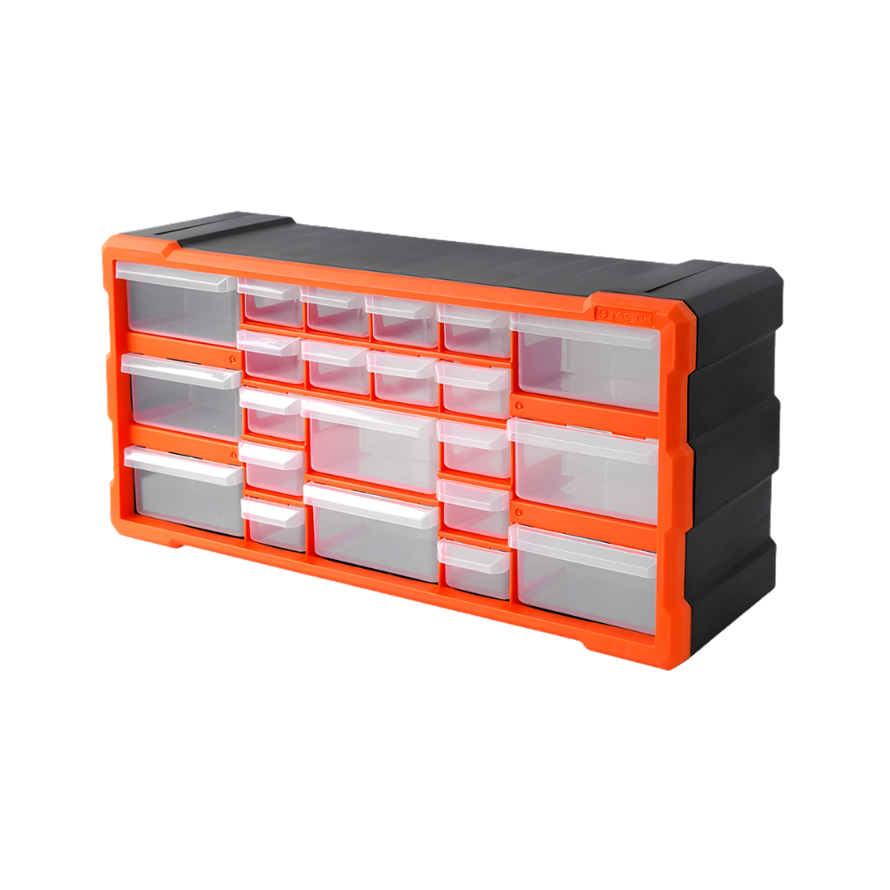 ORGANIZADOR TACTIX #320632 PLAST.- 50 x 25 x 16 CM- 22 CAJAS