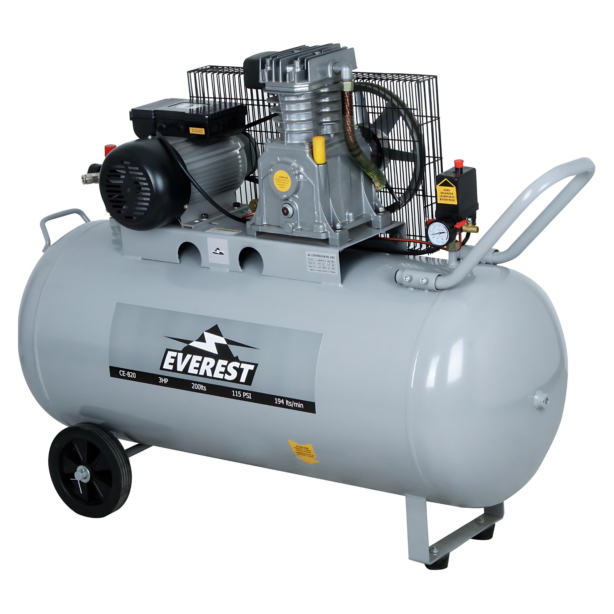 Compresor de aire 3 hp 200 litros CE-820 Everest