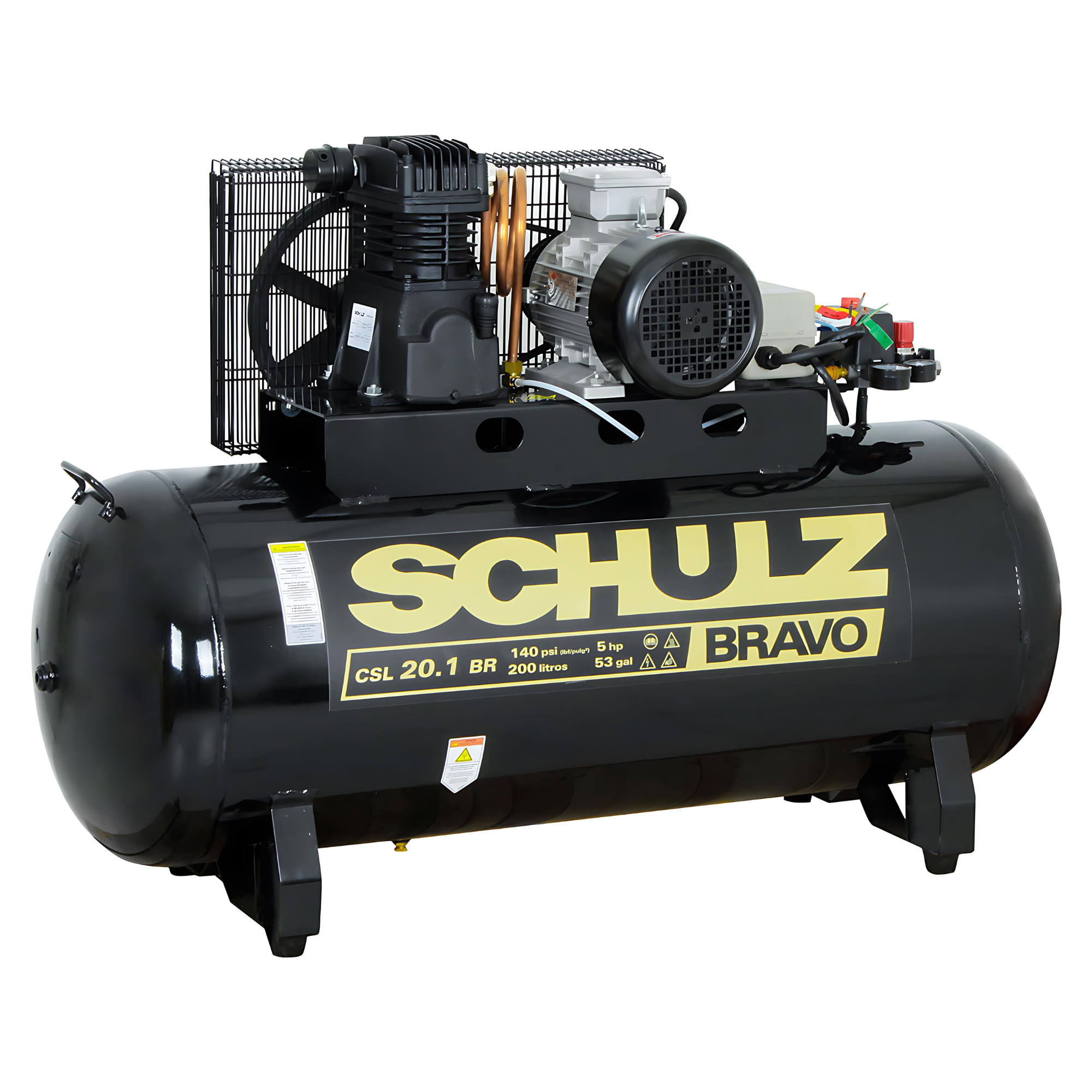 Compresor de aire 5hp 200 L Bravo CSL-20.1BR/200 Schulz