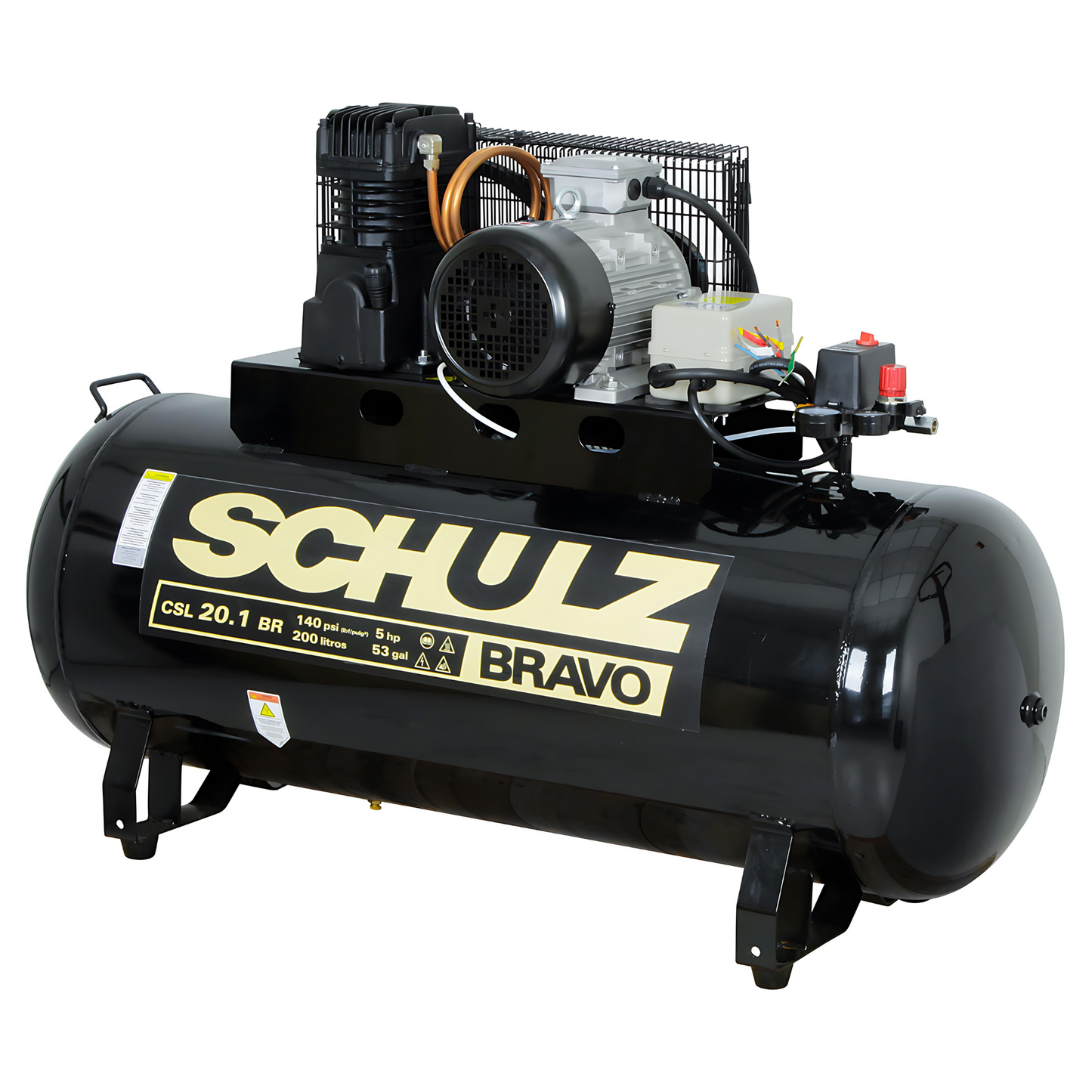 Compresor 5hp 200 litros 380v csl-20.1/200l bravo SCHULZ