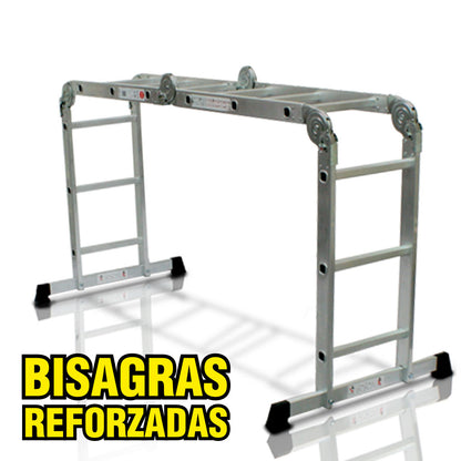 ESCALERA MULTIPROPOSITO ALUMINIO 12 PELDAÑOS 150 KG