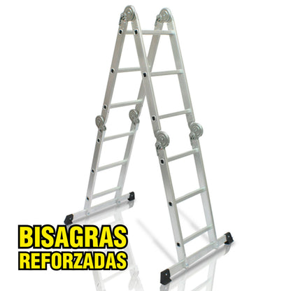 ESCALERA MULTIPROPOSITO ALUMINIO 12 PELDAÑOS 150 KG