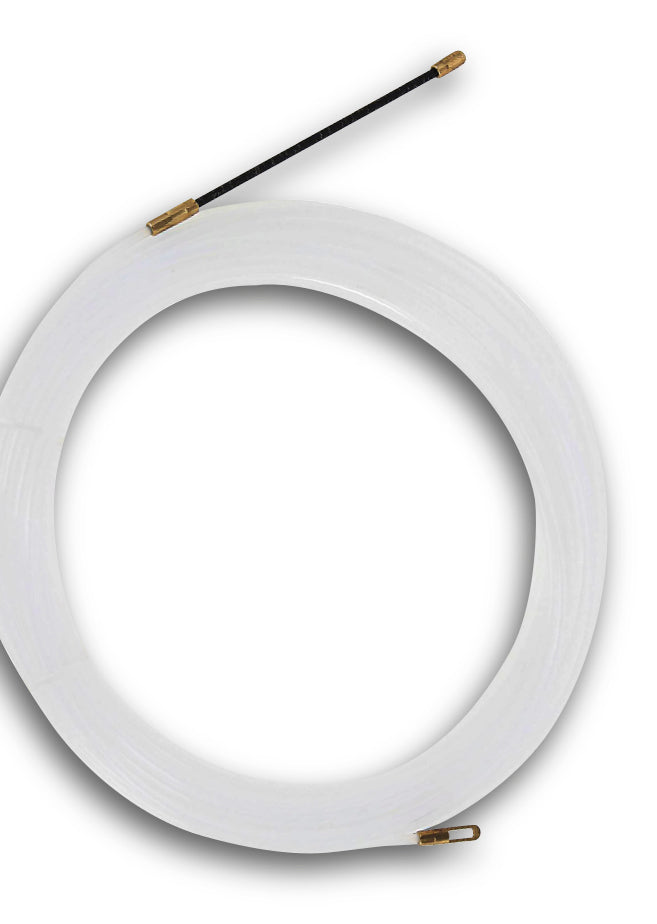 Pasacable nylon 10 mts, 3mm Blanco