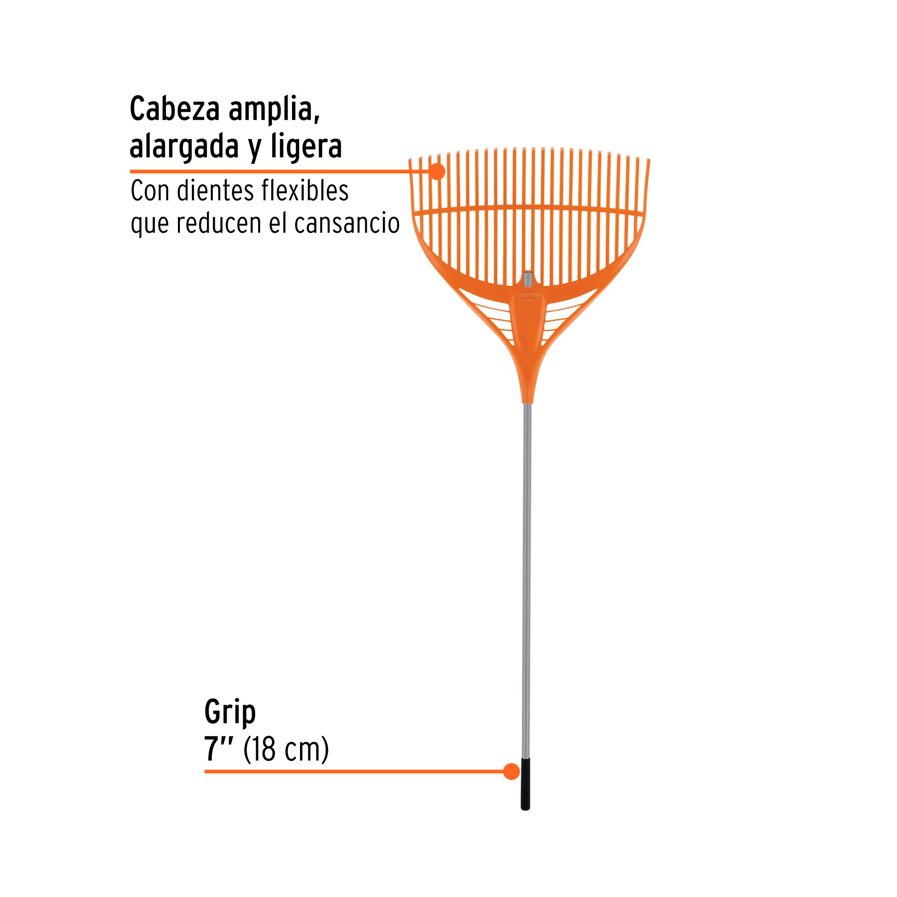 RASTRILLO BARRE HOJAS TRUPER 26 DIENTES CON MANGO ACERO # EP-26X (19881)